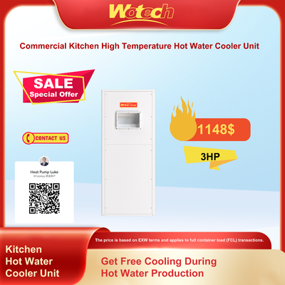 kaufen R410a 380V 50Hz 3 Phase Commercial Kitchen High Temperature Hot Water Cooling Unit Online-Herstellung