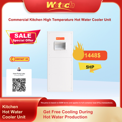kaufen R410a 5 HP Commercial Kitchen High Temperature Hot Water Cooling Unit Online-Herstellung